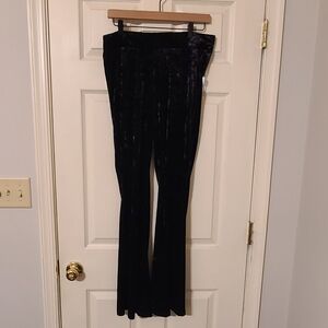 Torrid Black Velvet Flared Pants